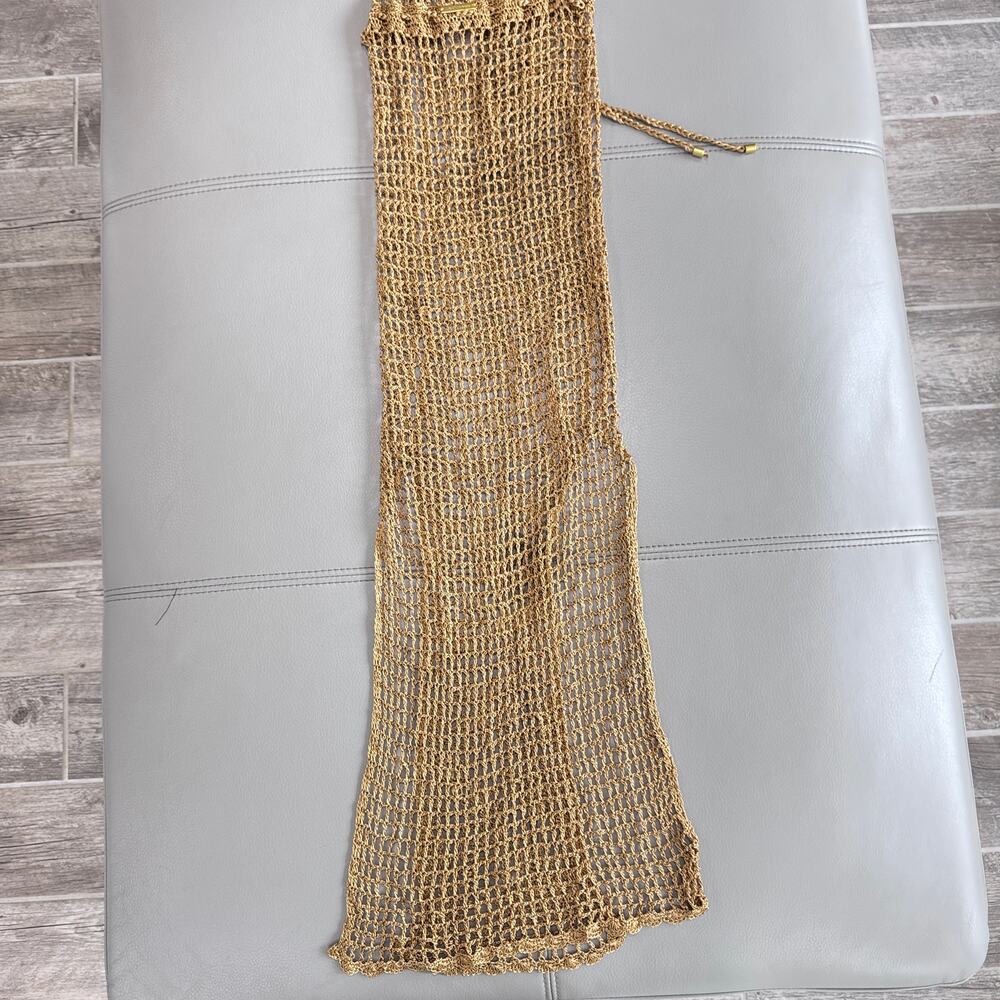 Lisa Maree Women's XS Make it KNown Ner Dress in Gold Metallic - Picture 8 of 8